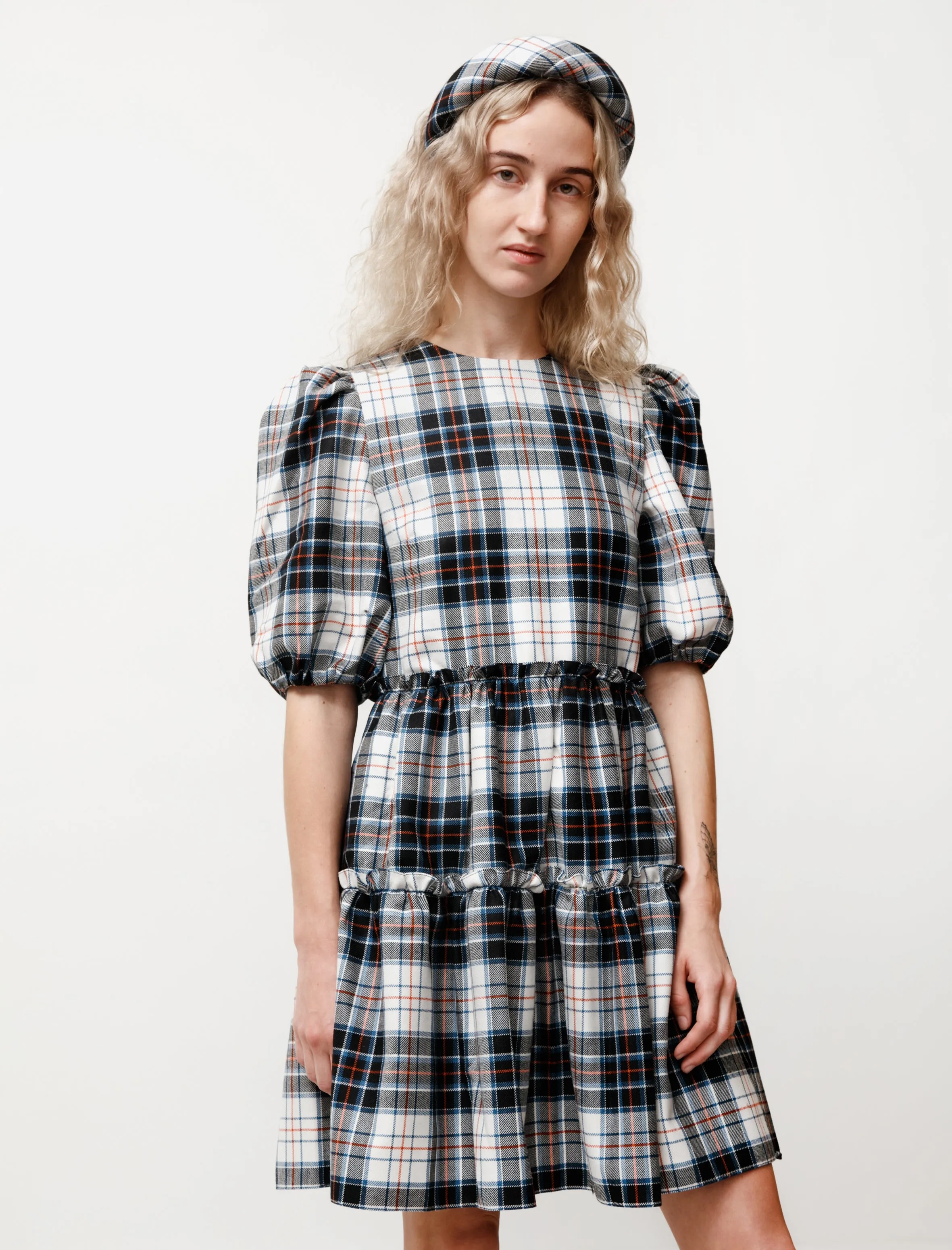 Zen Glow Smith Plaid Dress Cream/Multi