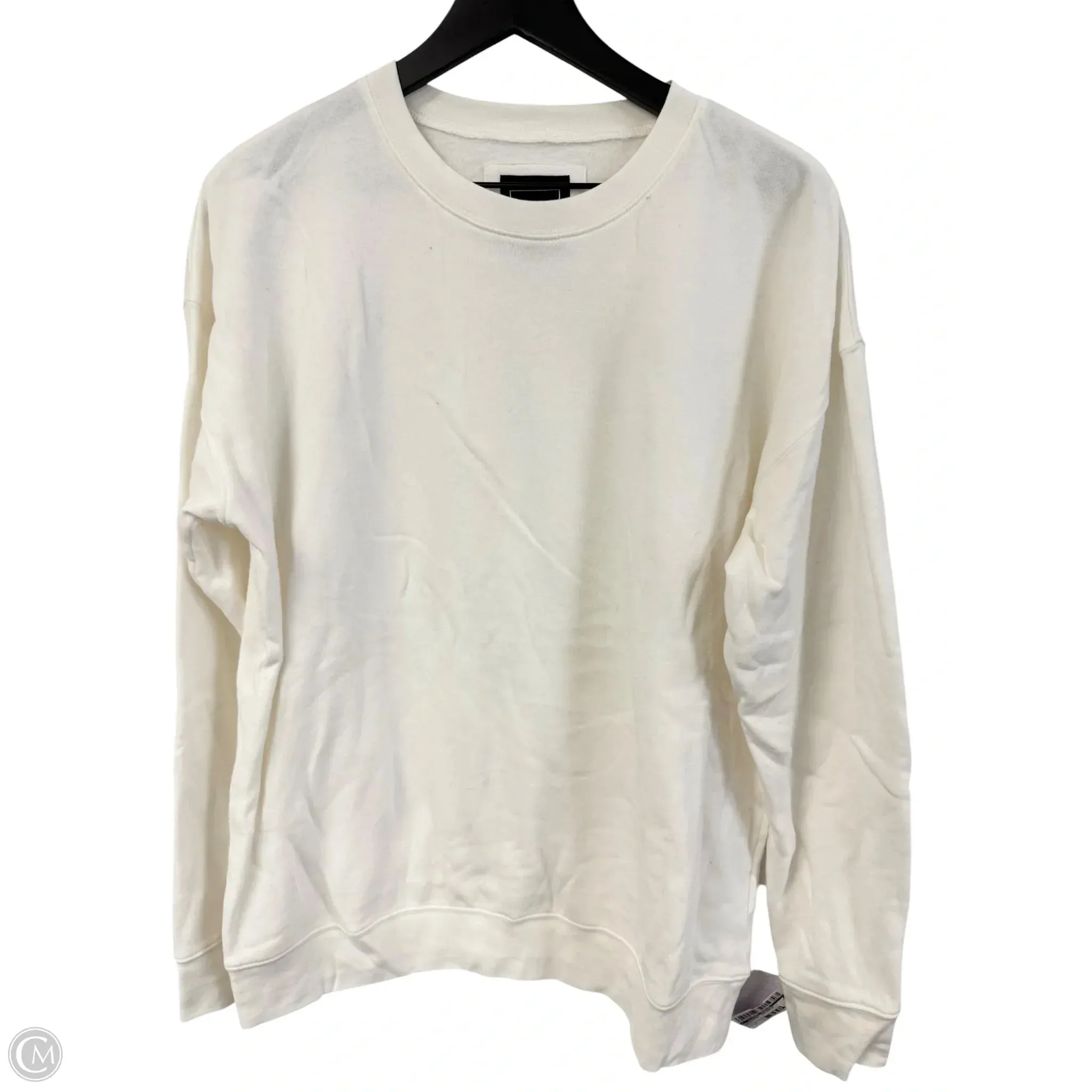 Sweatshirt Crewneck By Clothes Mentor In White, Size: Xl RecycledBlend DurableThreadwork