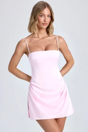 Effortless Chic Wear Vibrant Fashion Draped A-Line Mini Dress in Blush
