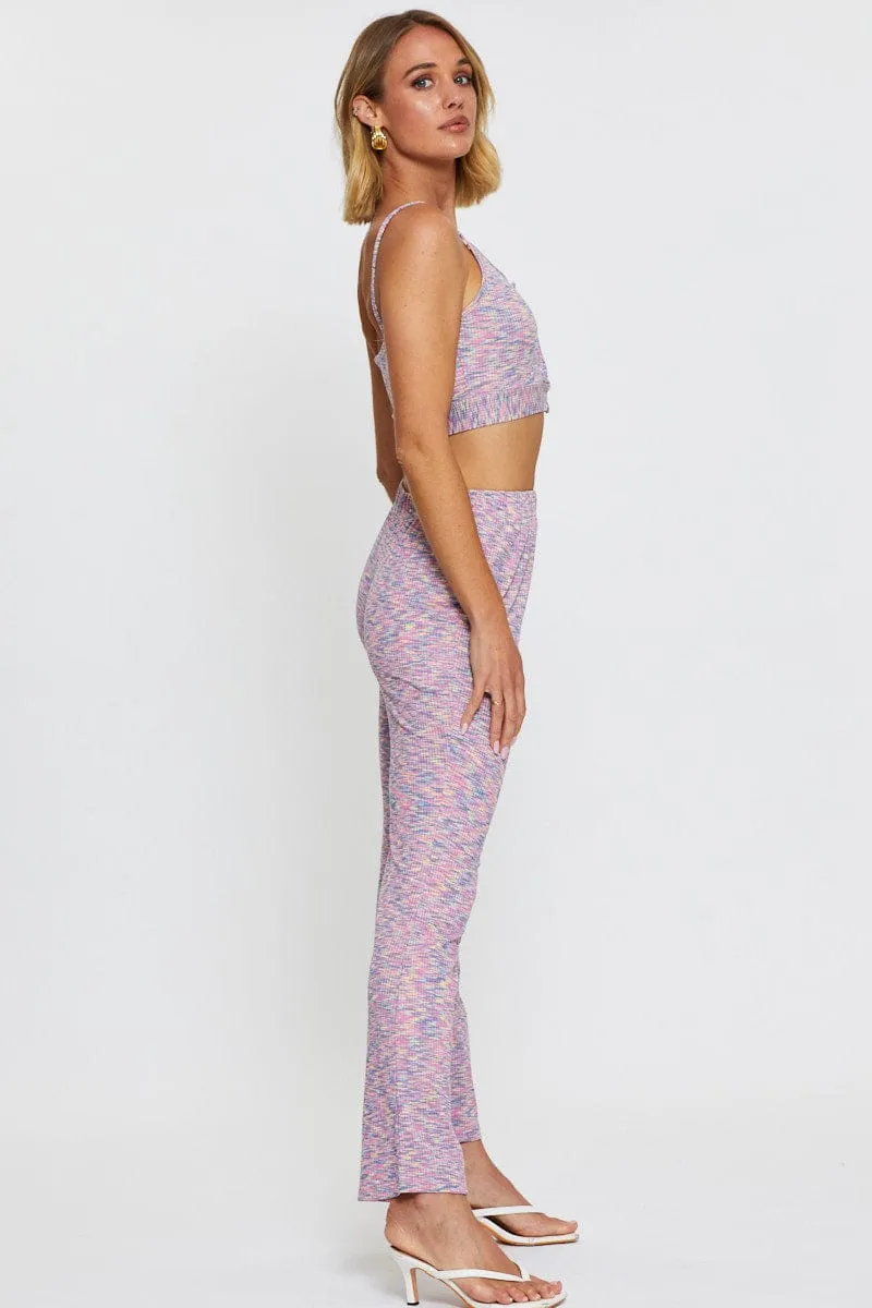 Multi Flare Pants Elastic Waist Active Wear Training Wear