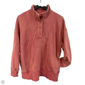 SoftTouchFinish Breathable Stretch Fabric Sweatshirt Collar By Time And Tru In Red, Size: L