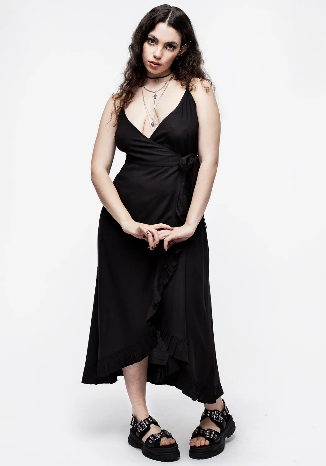 Eerie Cami Midaxi Wrap Dress With its timeless design this dress is perfect for both casual and formal wear Velvet Glow