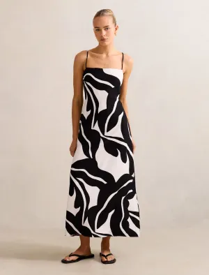 Anella Textured Tie Back Maxi Dress Shell Beach