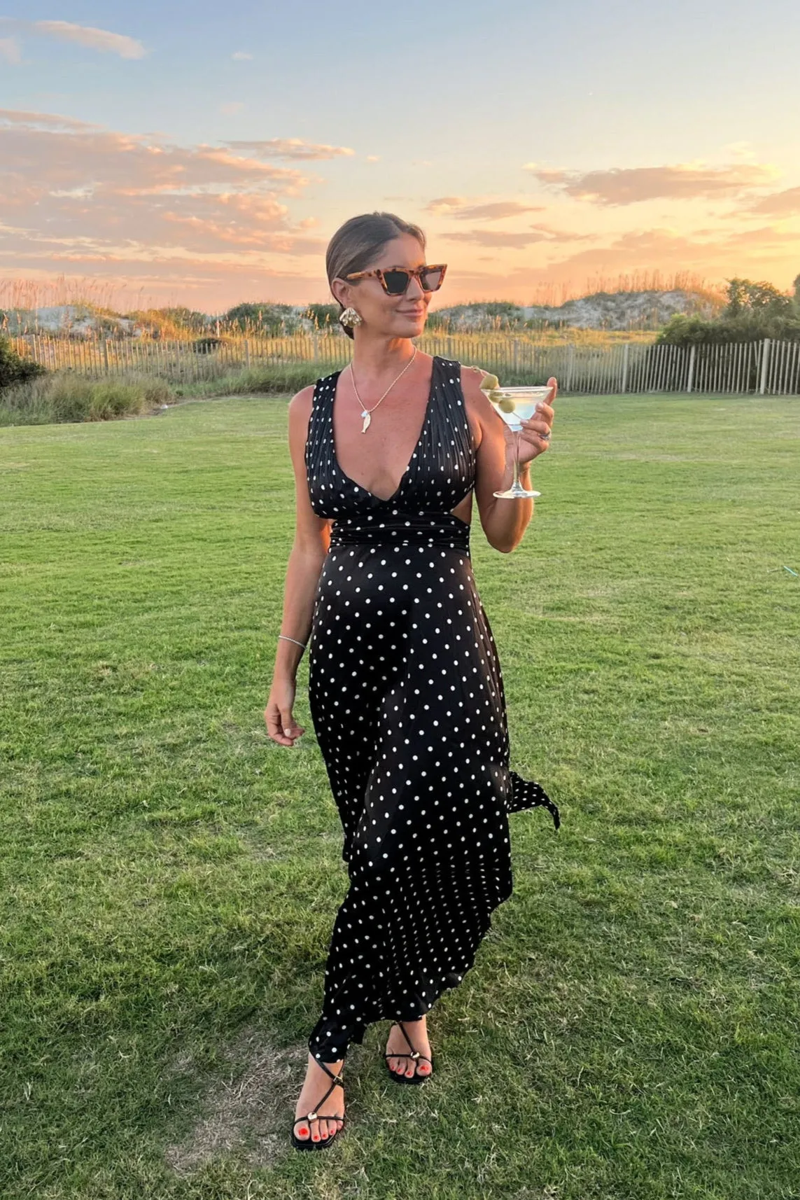 Casual yet chic floor-length dress Silk Drape Open Your Eyes Dress