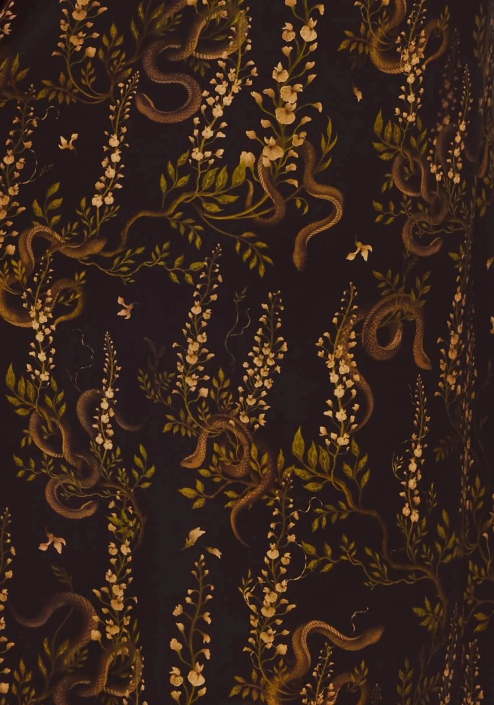 Trendy evening gown for parties Copper Glow Azazel Snake Printed Midaxi Dress