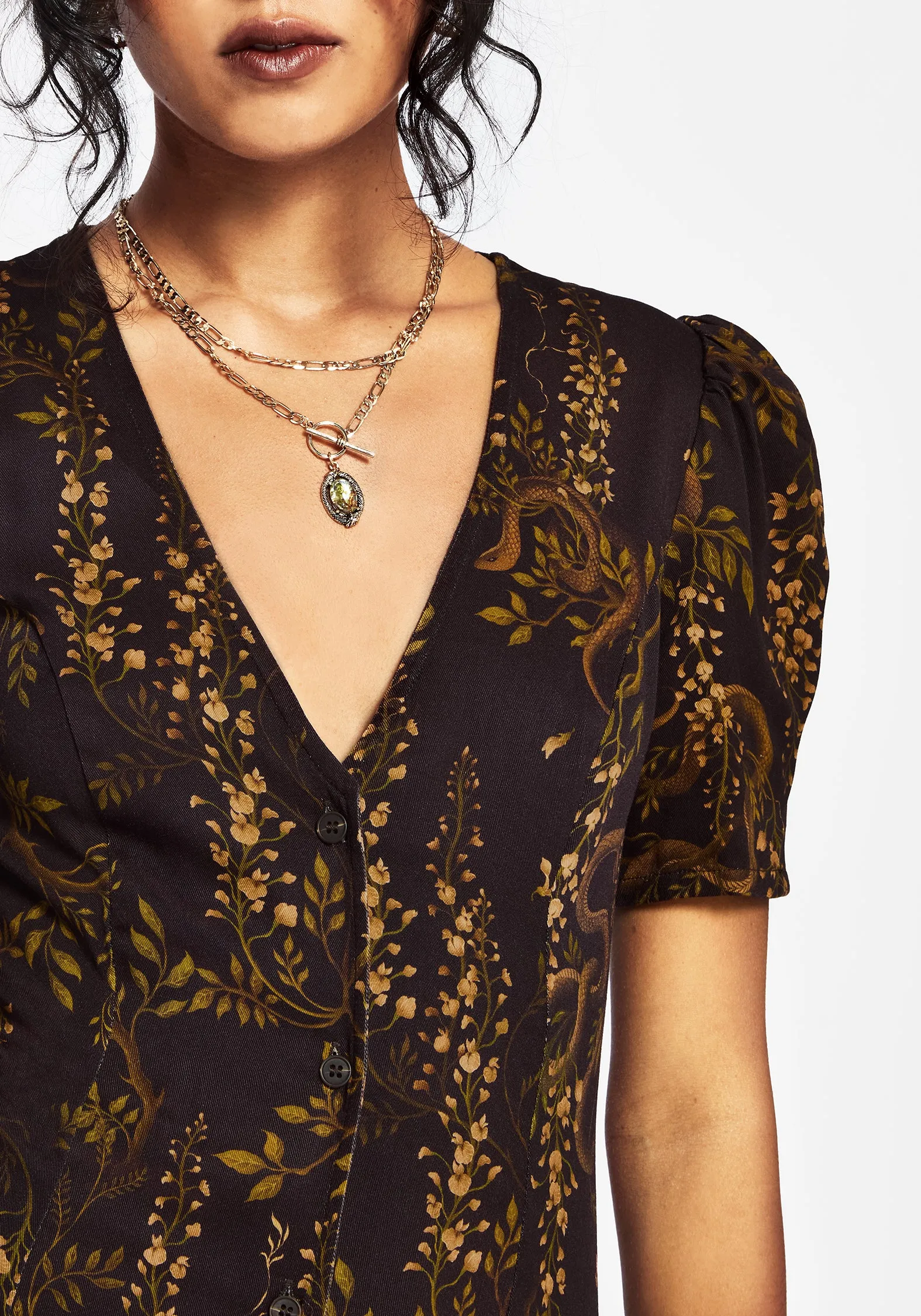 Azazel Snake Printed Midaxi Dress Designed with simplicity and sophistication in mind this dress is perfect for any occasion Hall Glow