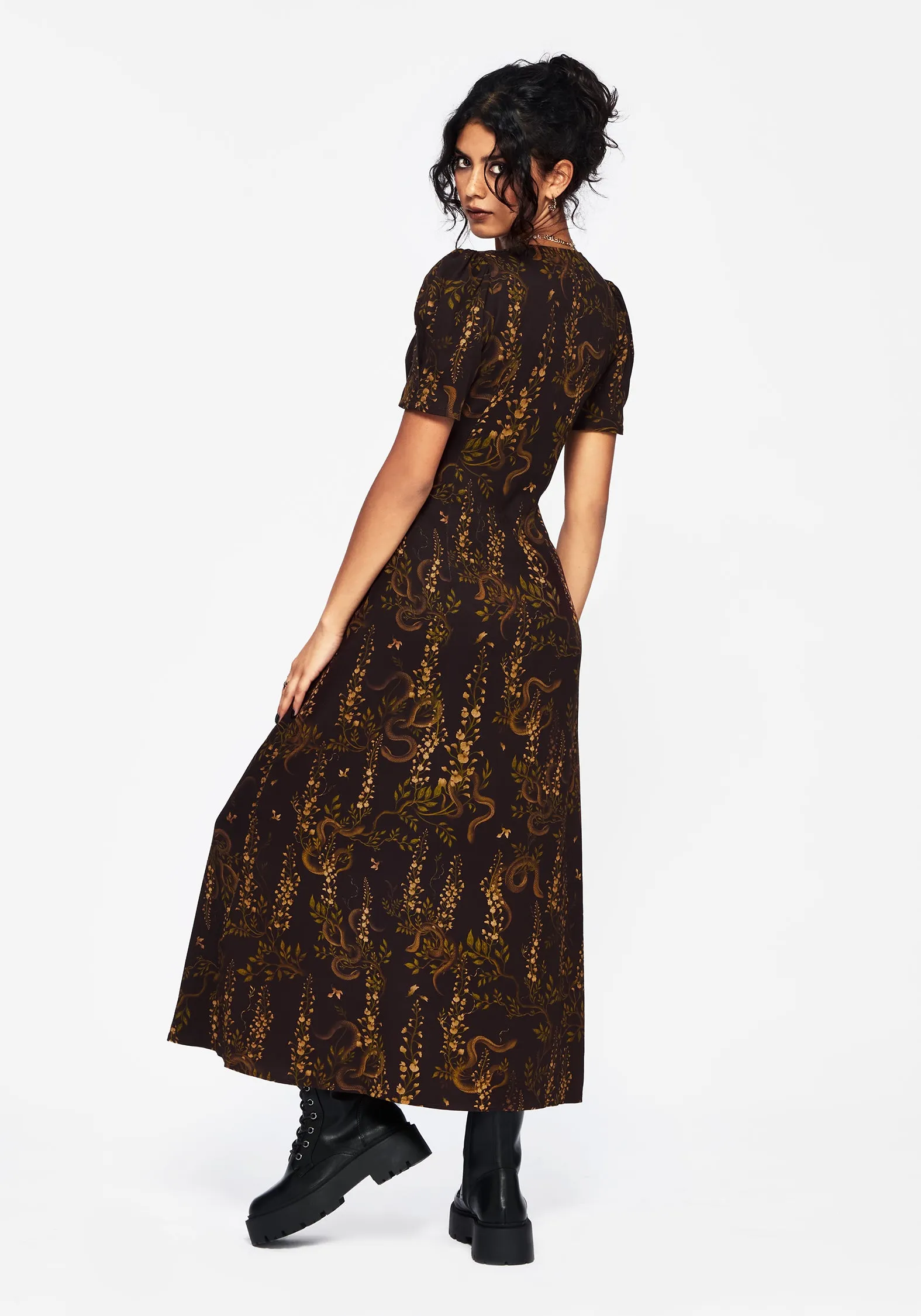 Azazel Snake Printed Midaxi Dress Fantasy Touch