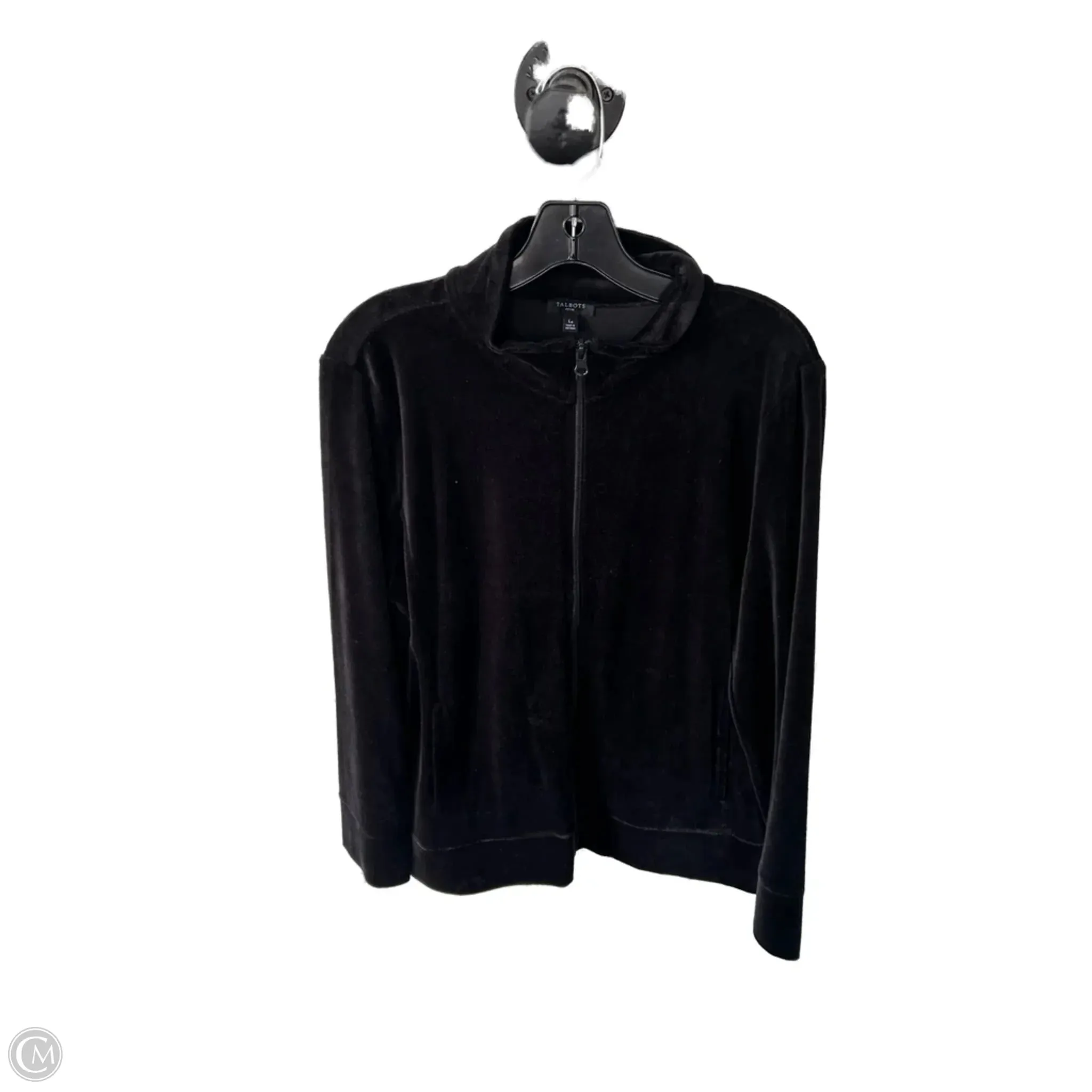 Sweatshirt Collar By Talbots In Black, Size: Lp Commute Ease