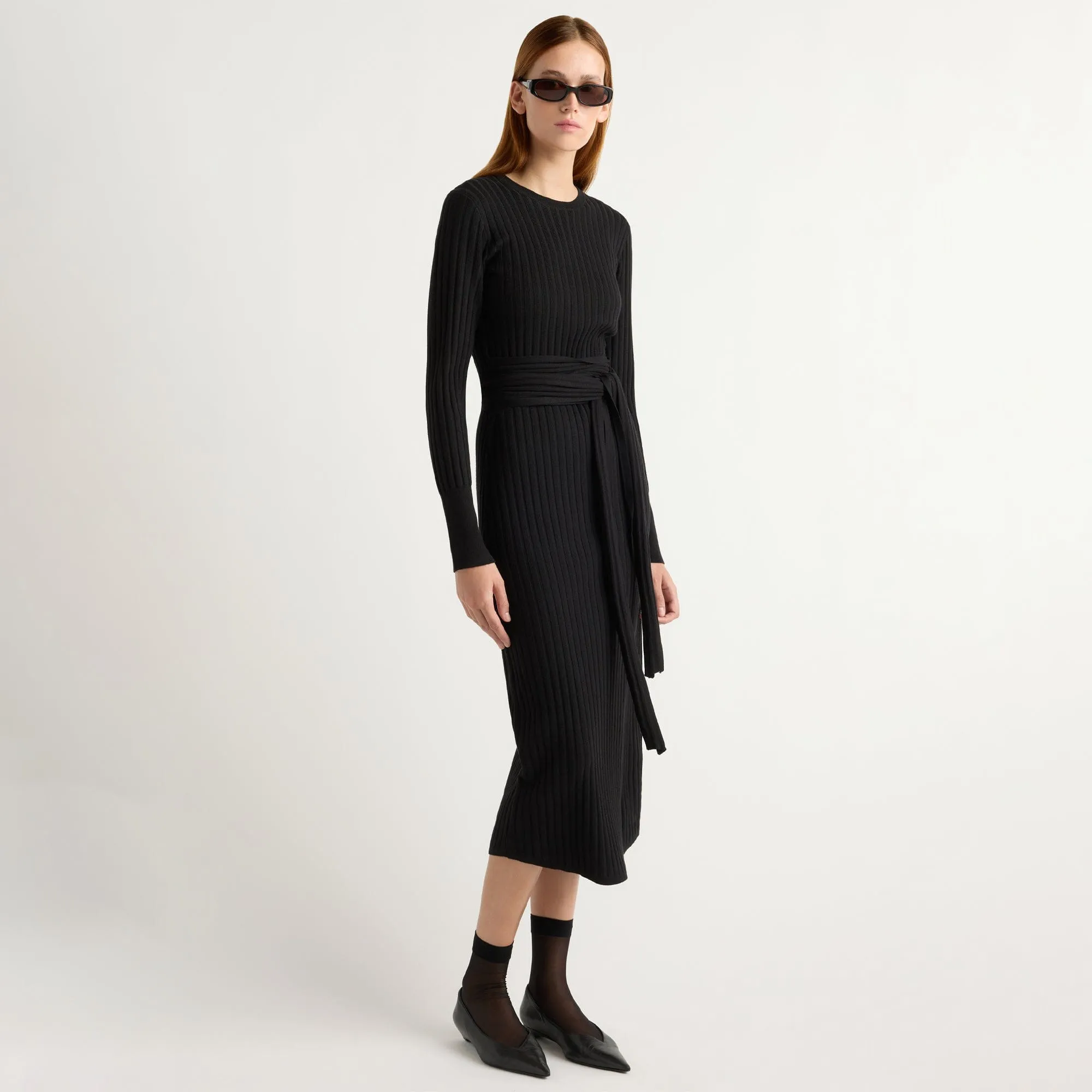 Festival Air Carmen Tie-Front Ribbed Dress