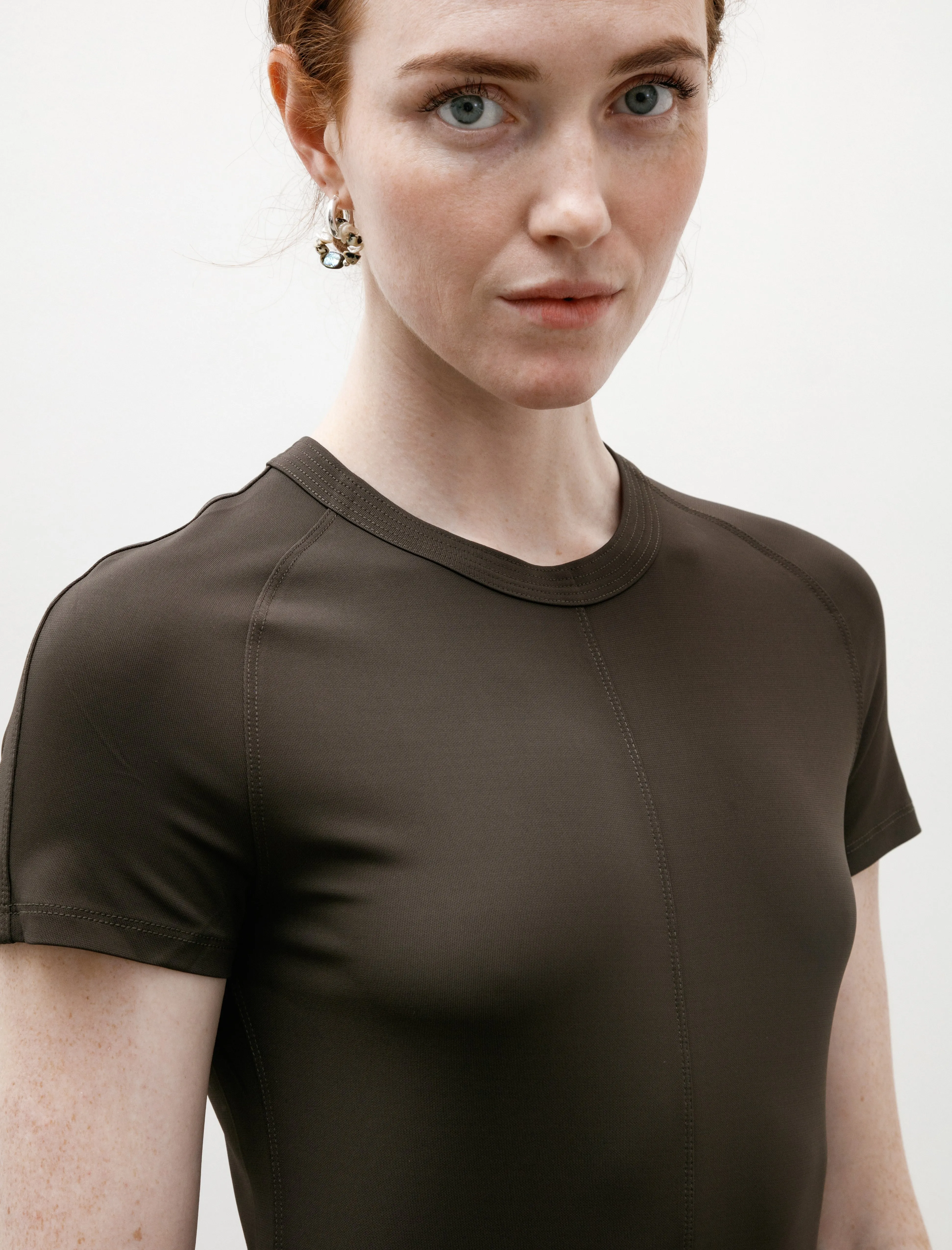 Fluid Jersey Dress Pepper Cool Edge Foldable Hem