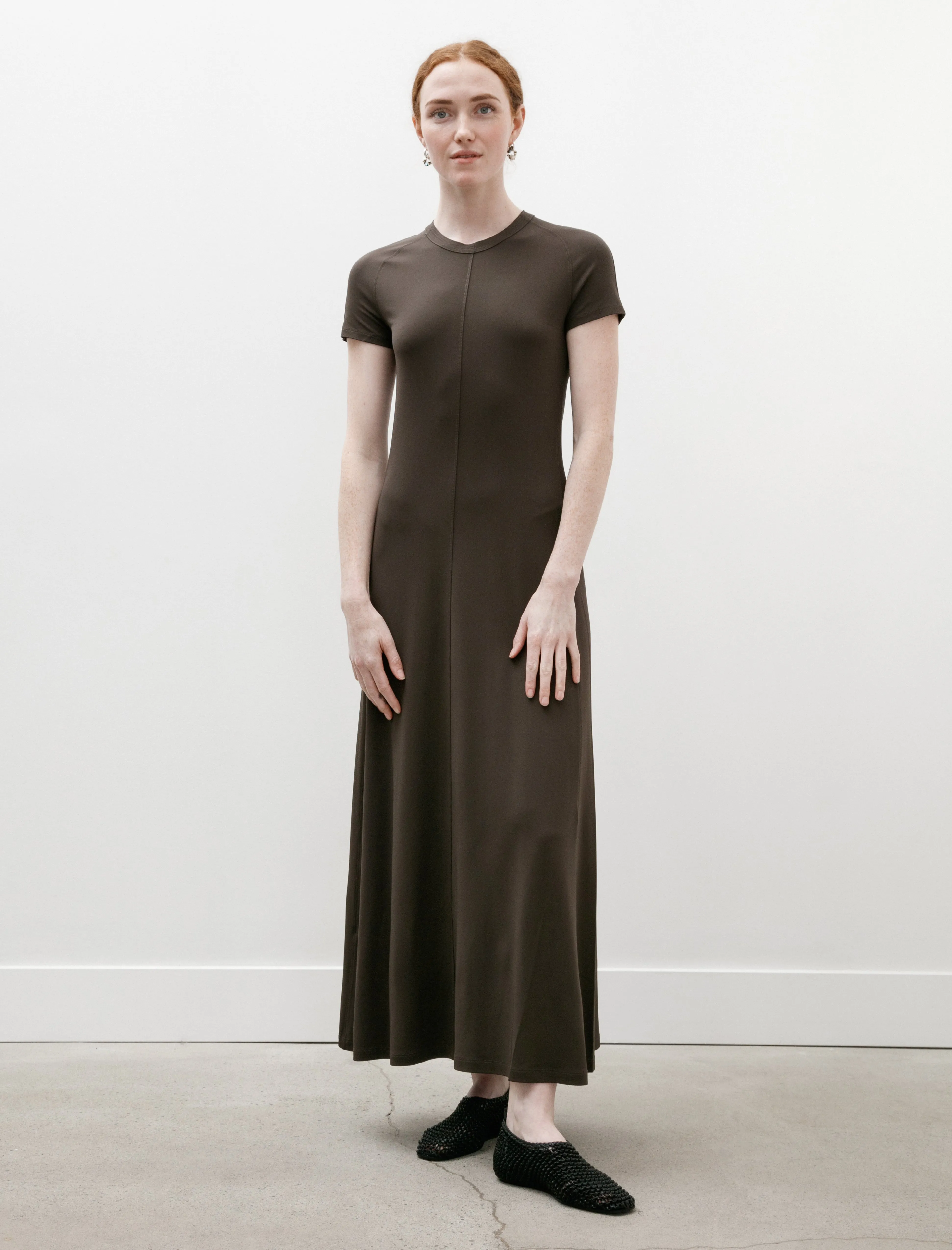 Simple Layering Fluid Jersey Dress Pepper