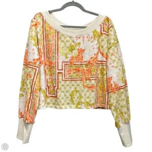 Dance Flow Inner Glow Sweatshirt Crewneck By Daily Practice By Anthropologie In Green & Orange, Size: L