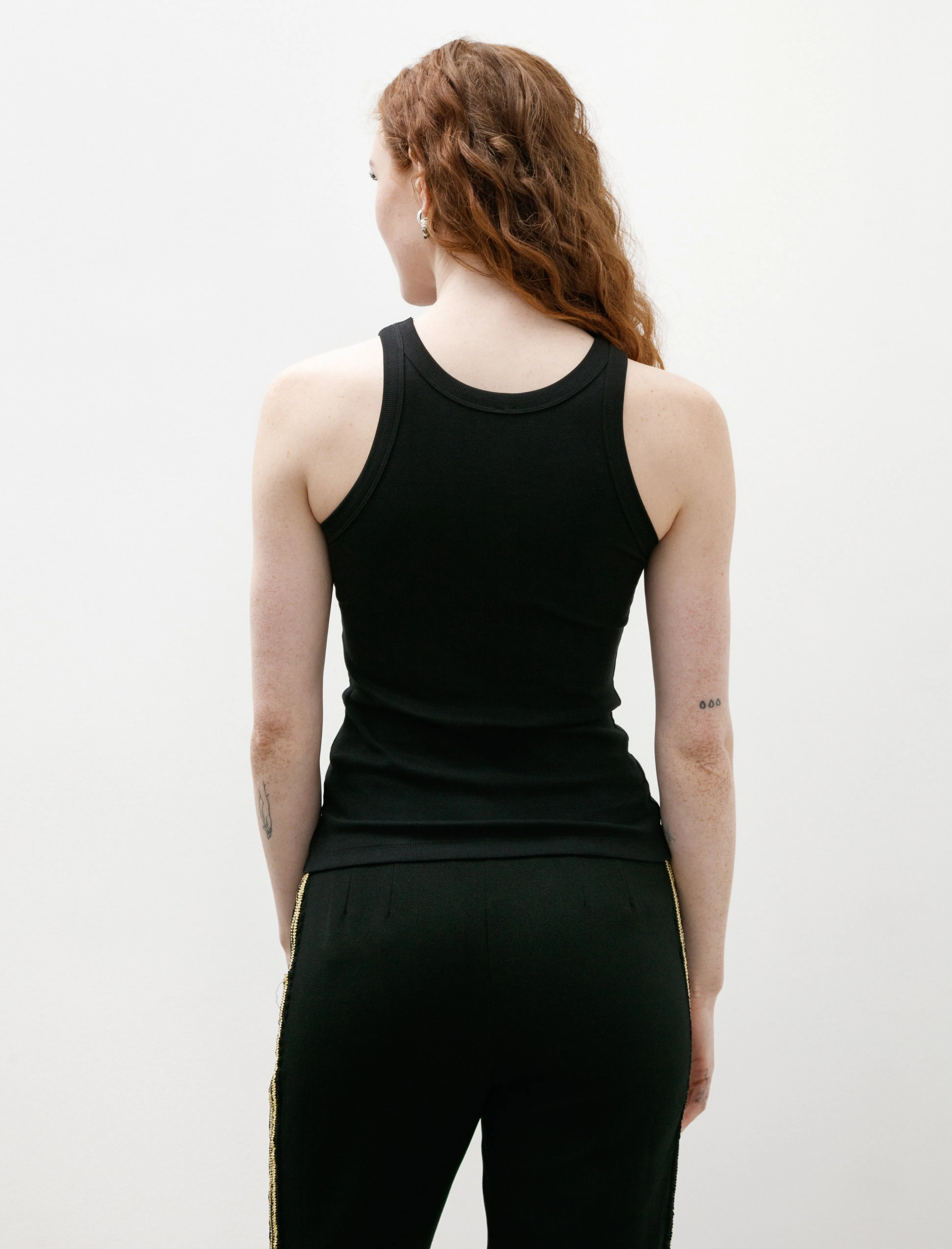 Park Day Peace Flow Curved Rib Tank Black