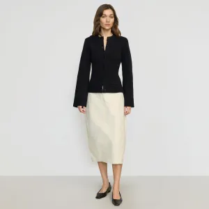 Crafted Detail Jarmaine Back-Slit Barrel Skirt