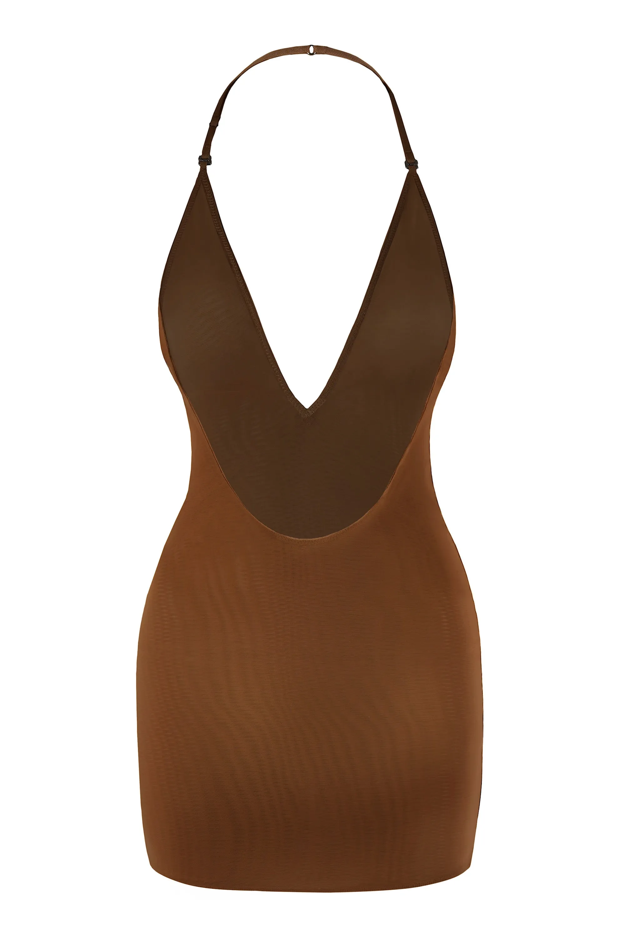 Intimates Soft Mesh Multiway Mini Dress in Chestnut Pop Look Trend Ride