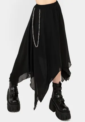 Levitate Chain Detail Midi Skirt Polished Look Easy Comfort
