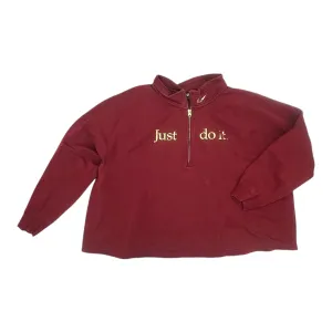 Athletic Sweatshirt Collar By Nike In Red, Size:3X ReinforcedStitching Lightweight Jacket
