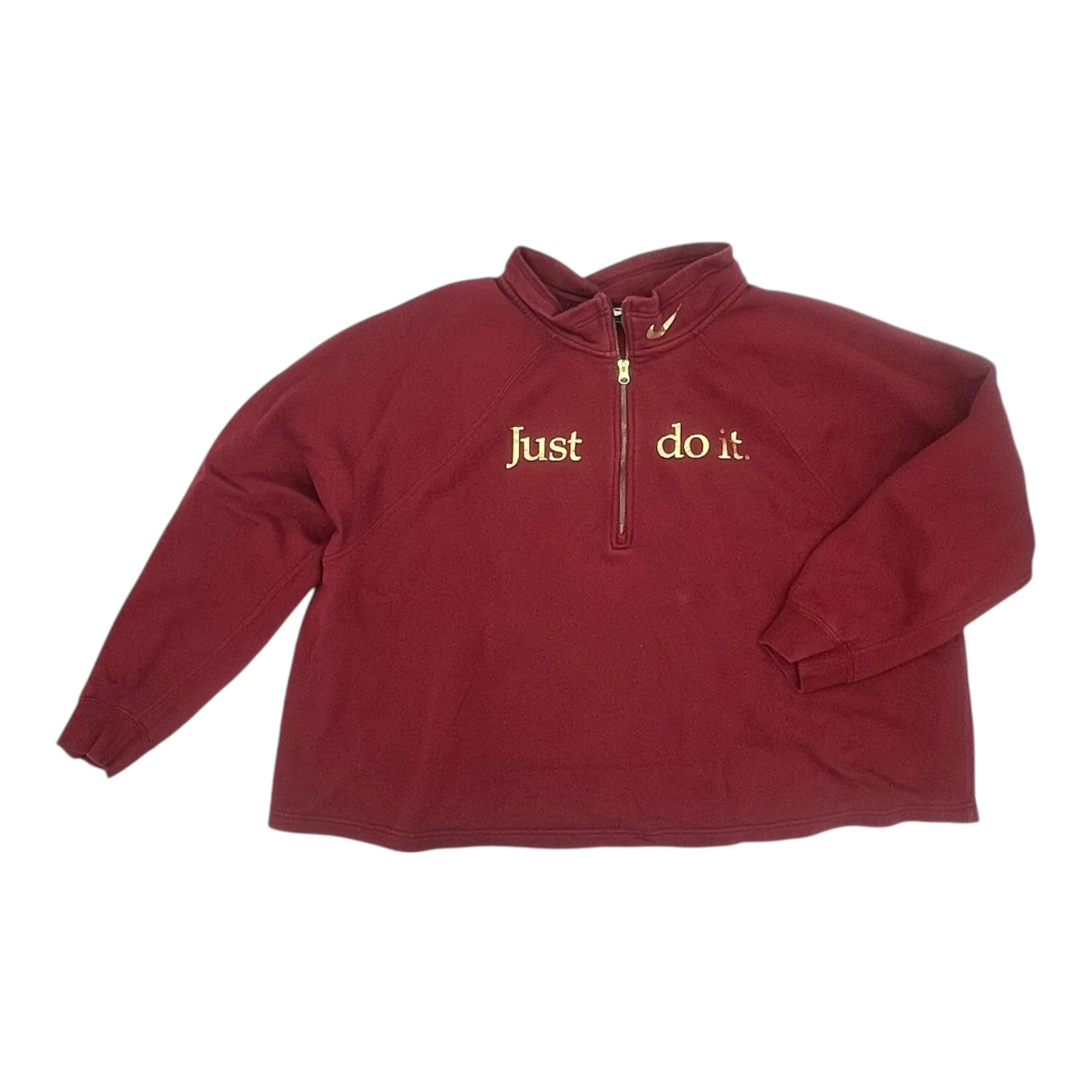 Athletic Sweatshirt Collar By Nike In Red, Size:3X ReinforcedStitching Lightweight Jacket