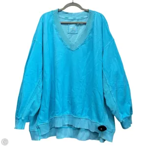 Ergonomic Cut Cozy Fashion Sweatshirt Crewneck By Aerie In Aqua, Size: Xxl