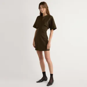 Fiore Ruched V-Neck Mini Dress Light Core