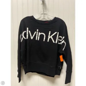 Sweatshirt Crewneck By Calvin Klein In Black & White, Size: M AntiSnagTechnology Cozy Design