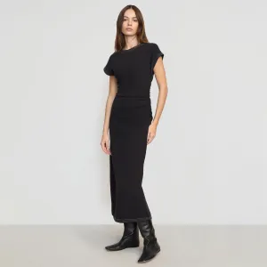 Vela Contrast-Stitch Ruched-Waist Dress Bright Color AntiPilling Finish