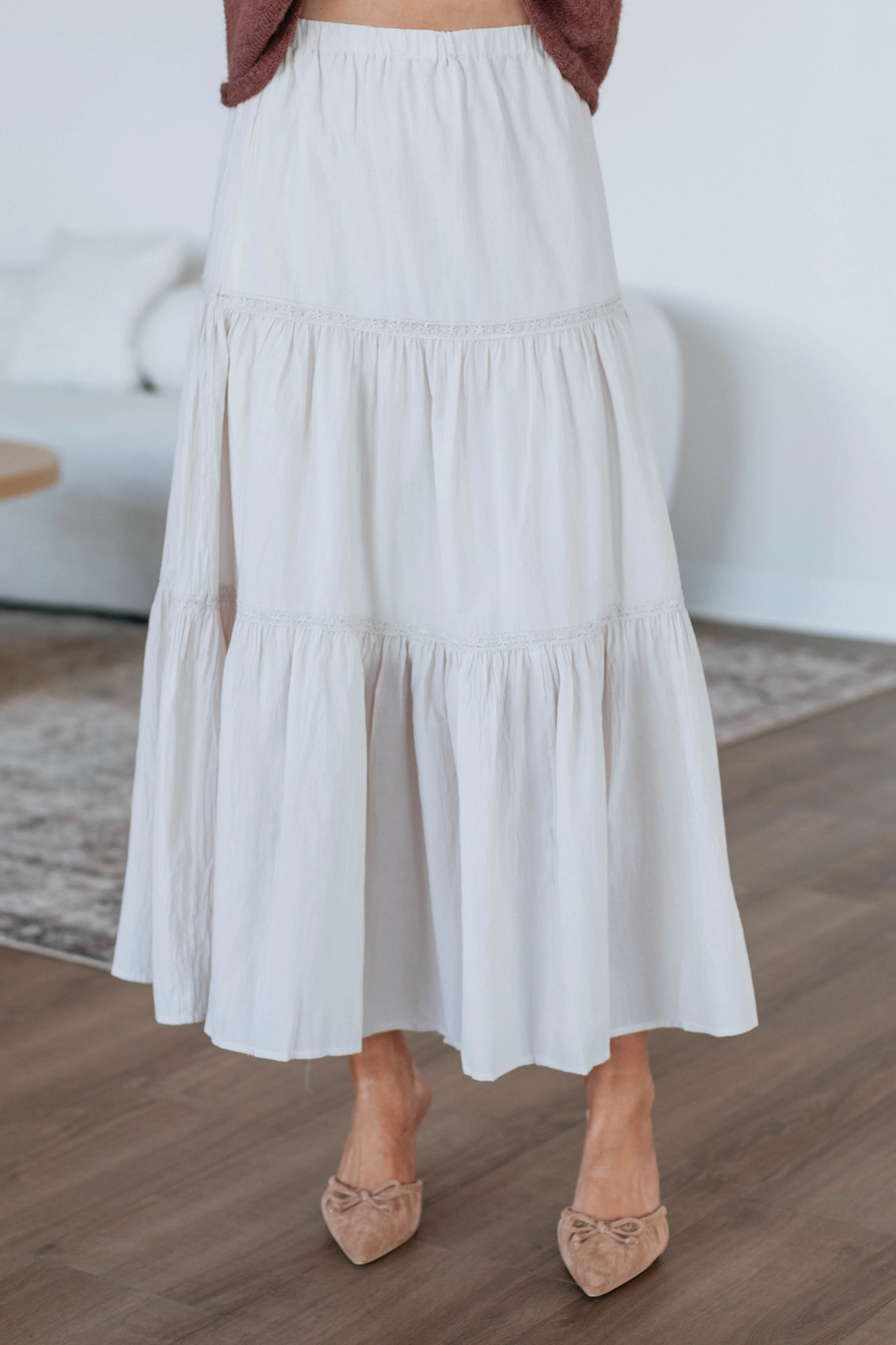 Mallarie Maxi Skirt Cuffed hem