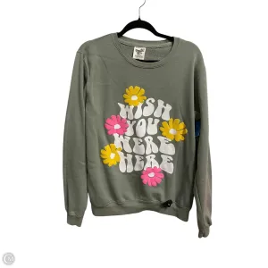 OekoTexCertified Soft Socks Sweatshirt Crewneck By Clothes Mentor In Green, Size: S