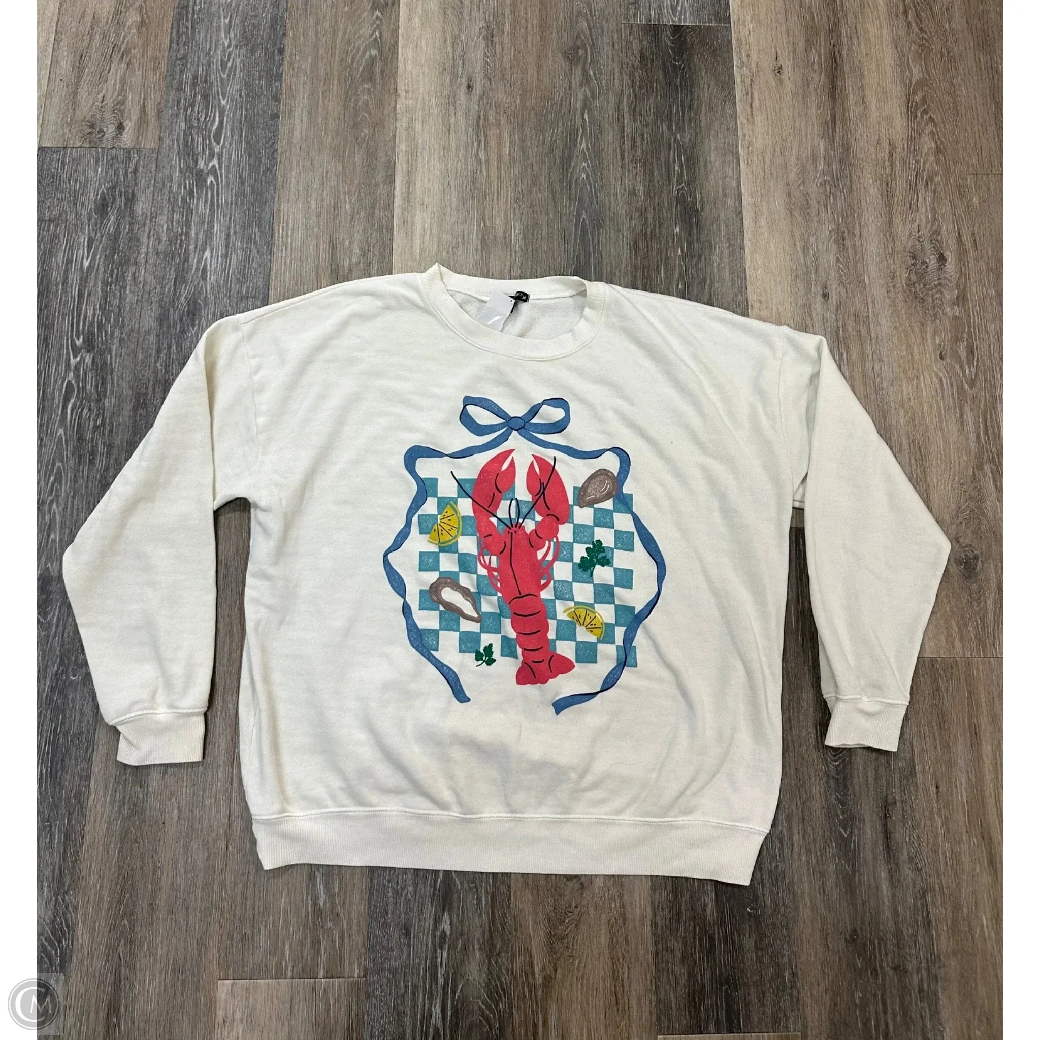 FlexibleJointConstruction Daily Fit Sweatshirt Crewneck By Originality In Cream, Size: Xl