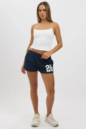 Stylish Comfort Youth fashion Blue Track Shorts Elastic Waist