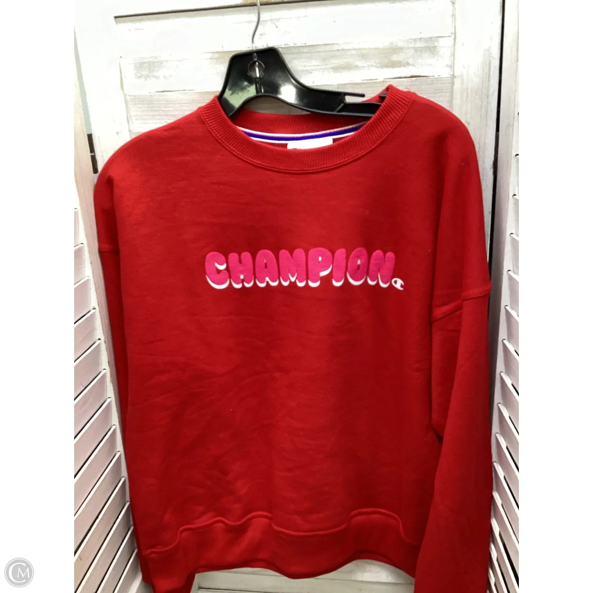 Flexible Outerwear LowMaintenance Sweatshirt Collar By Champion In Red, Size: S