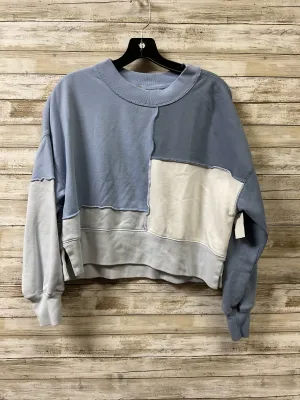 Sweatshirt Crewneck By Abercrombie And Fitch In Blue & White, Size:M Shape Hug