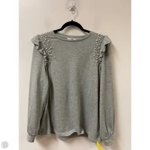 Sweatshirt Crewneck By Crown And Ivy In Grey, Size: L Light Wool Trendy Trousers