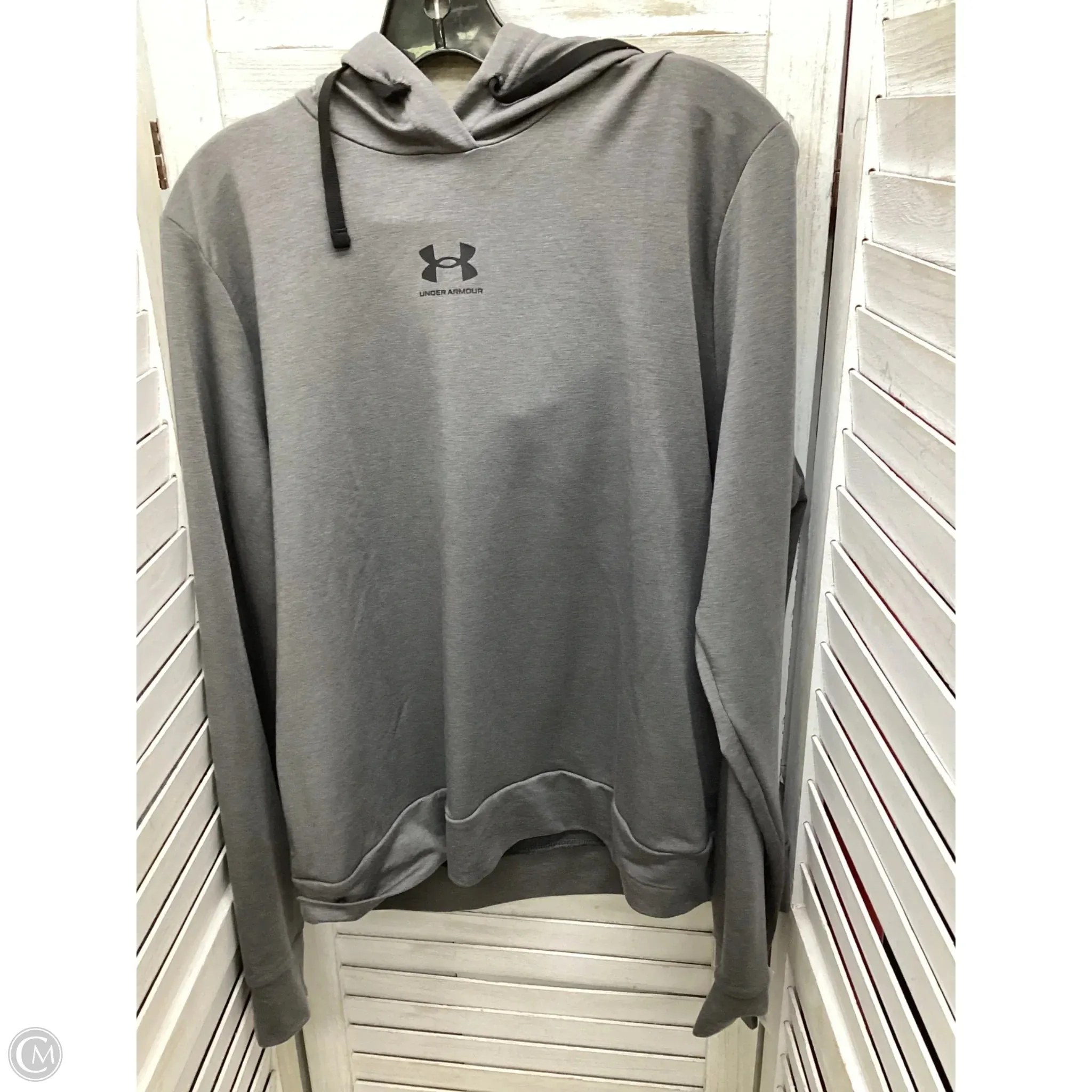 Sharp Look Sweatshirt Hoodie By Under Armour In Grey, Size: L