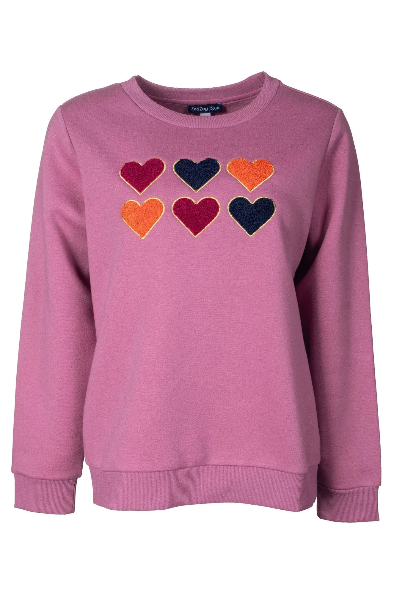 Buttoned Smart Casual Sweatshirt | Rose Tuff Hearts | 3394B1
