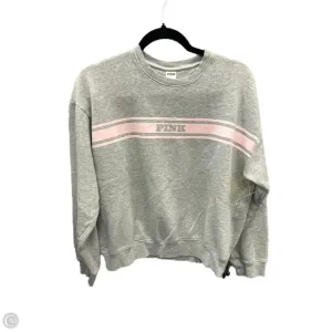 Hygienic Finish Relaxed T-shirt Sweatshirt Crewneck By Pink In Grey, Size: M
