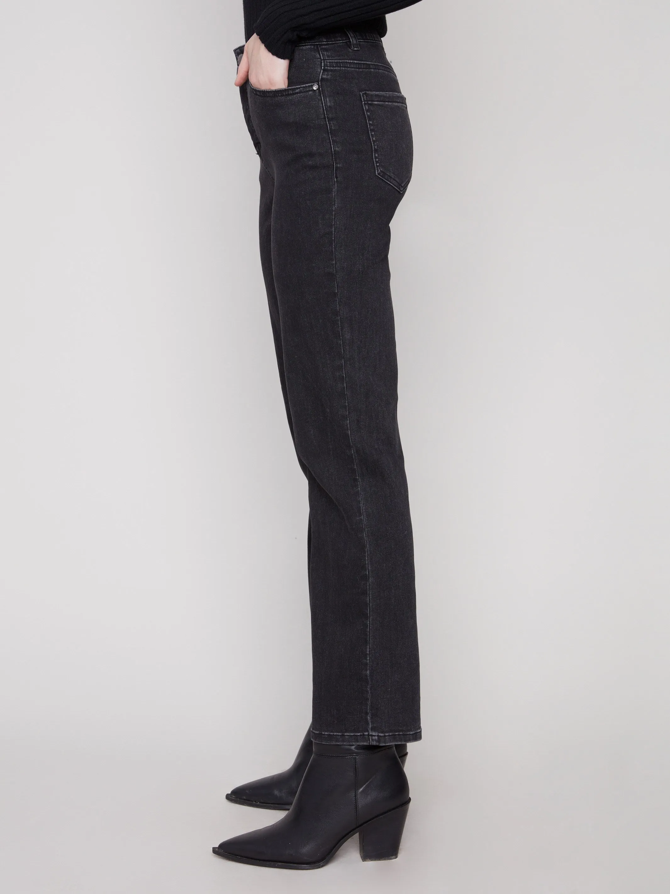 Modern Silhouette Straight Leg Jeans - Charcoal