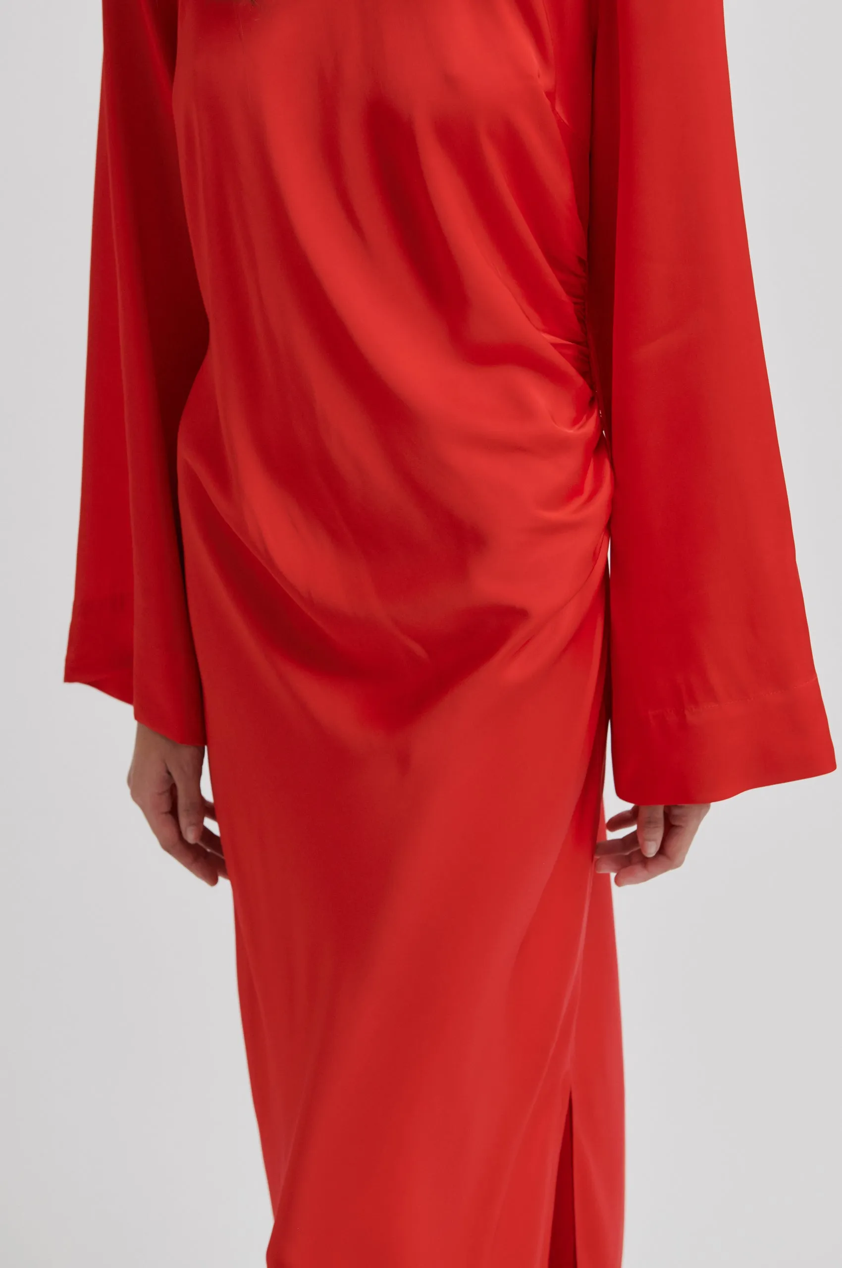Simple Layering Formal Look Ermine Dress