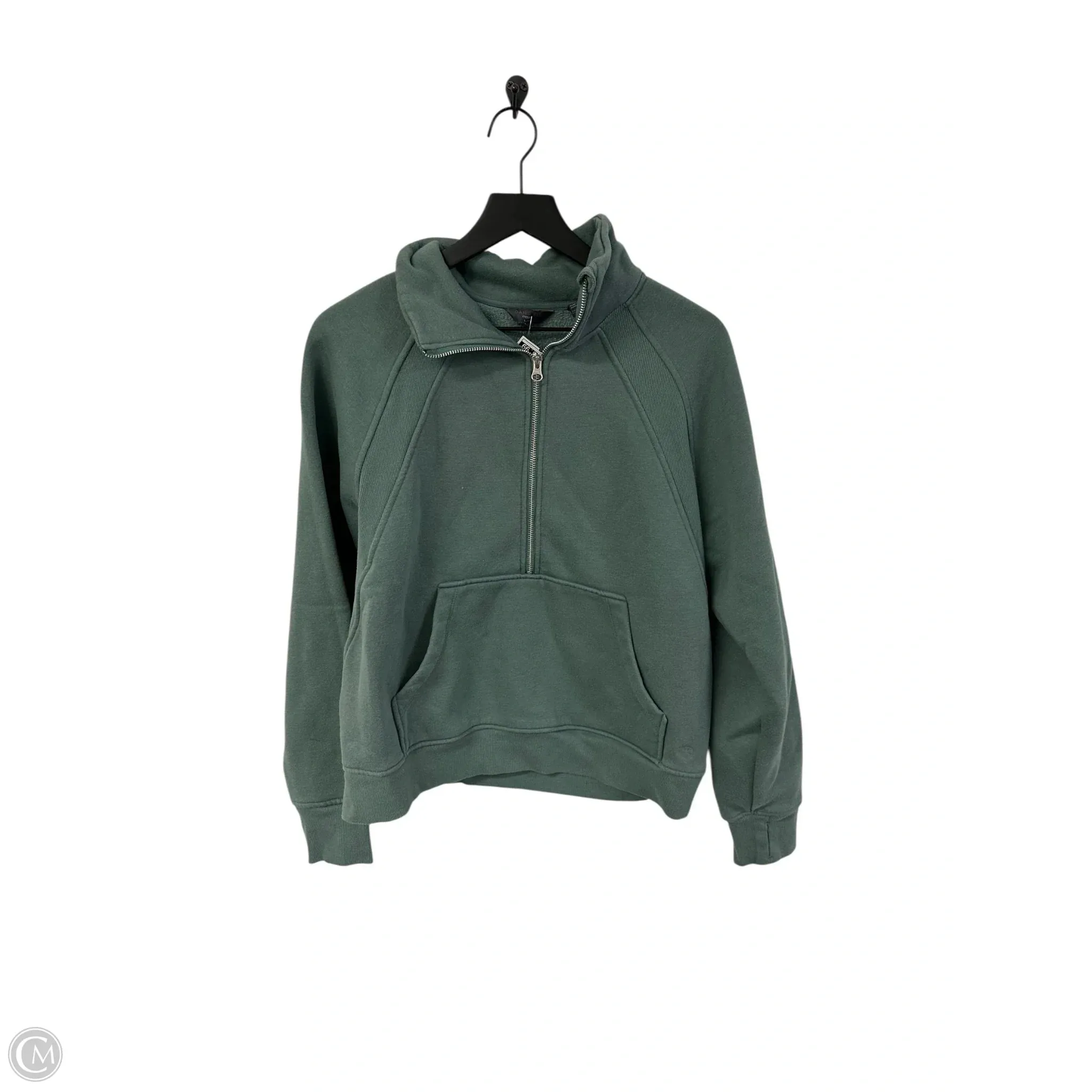 Lightweight insulation Data Mode Sweatshirt Collar By Danskin In Teal, Size: L