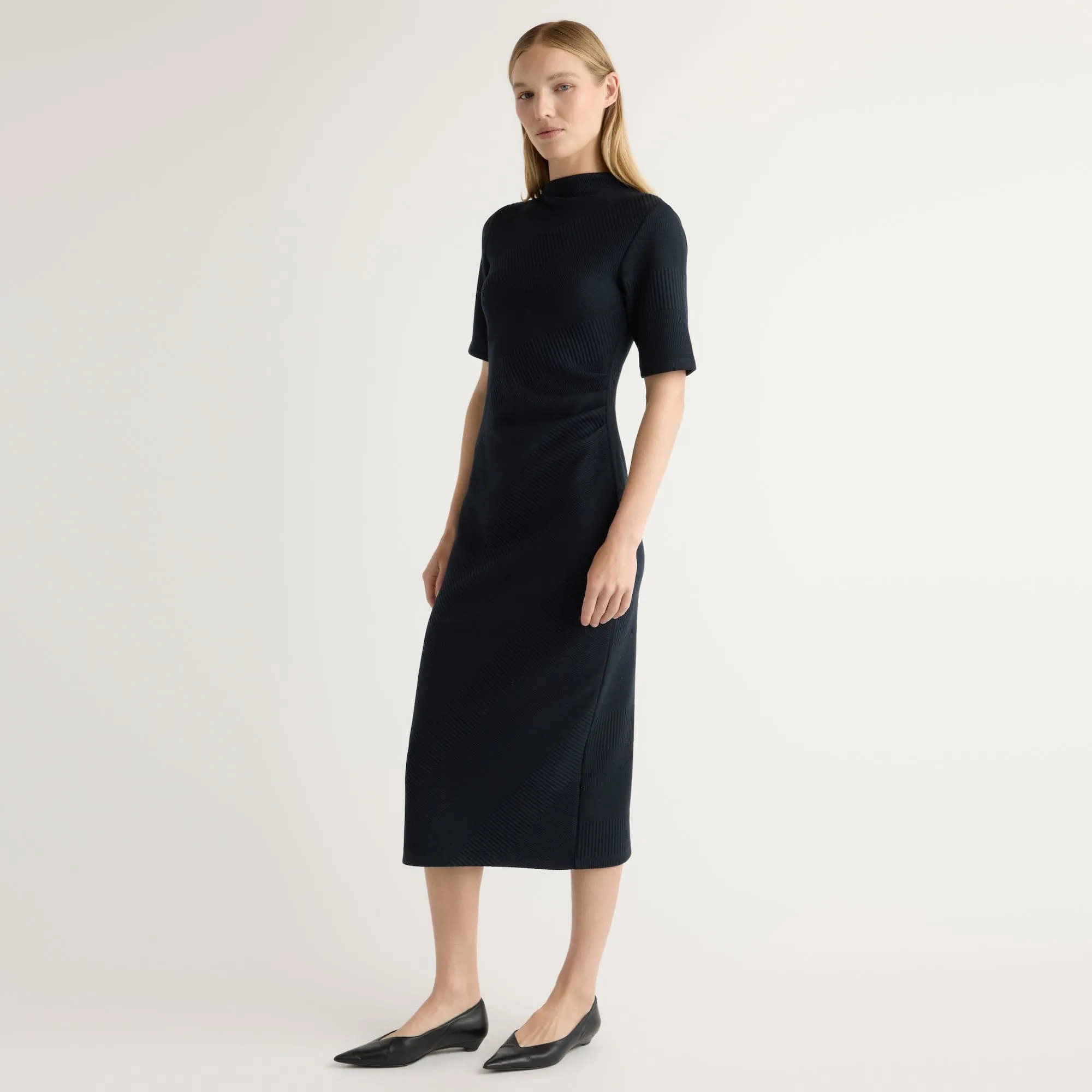 Evie Ribbed-Knit Jersey Dress Cozy clothing Comfort sleepwear