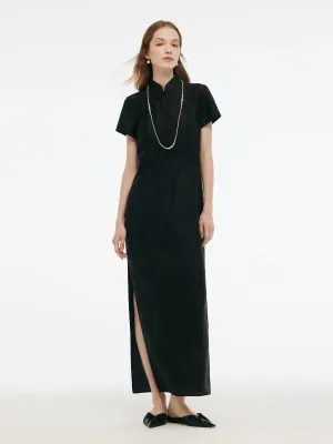 18MM Xiang Yun Silk Women Qipao Maxi Dress Classic Glow Weather Guard