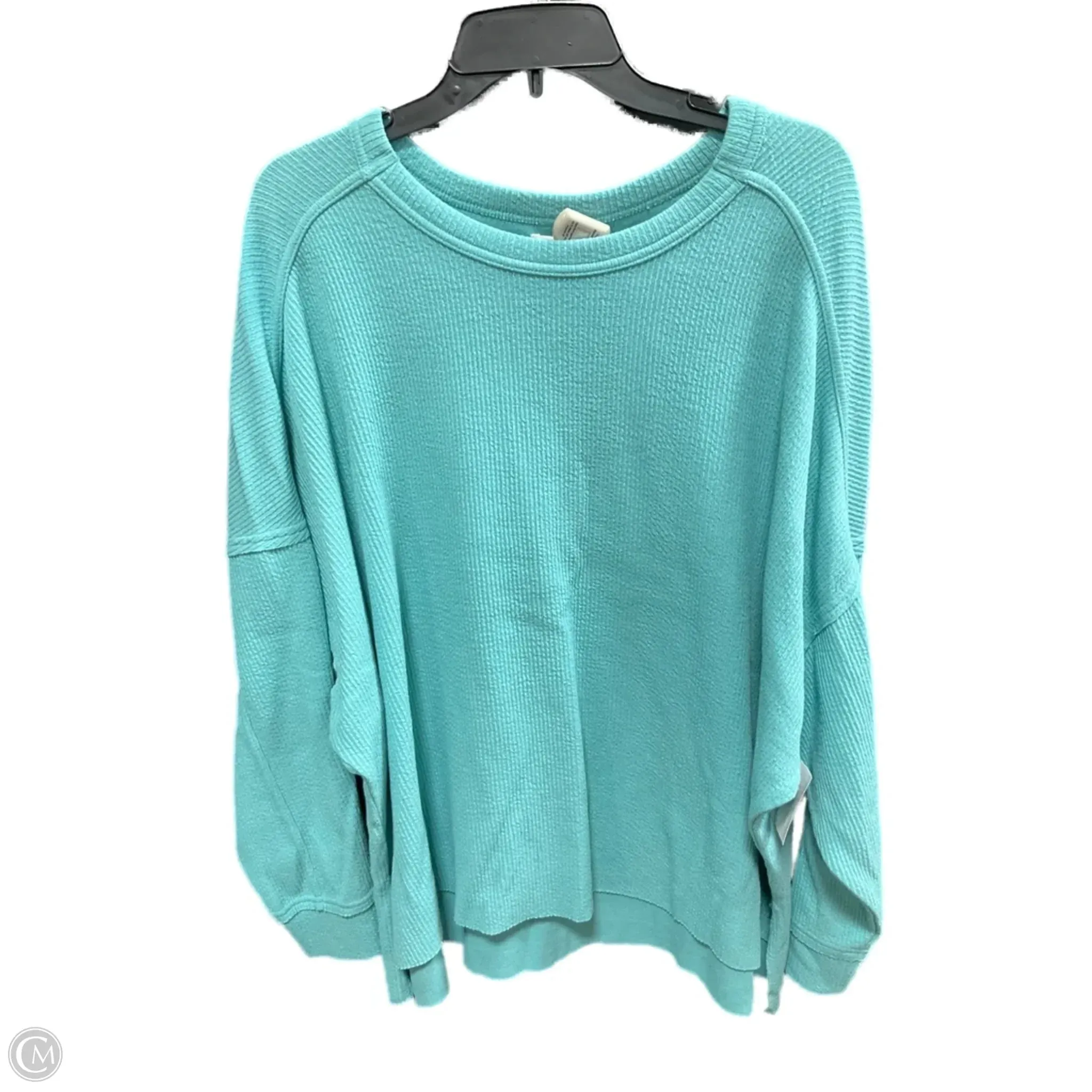 Colorfast Dye Sweatshirt Crewneck By Maurices In Aqua, Size: 2x