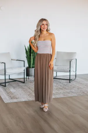 Tatia Contrast Dress Hidden Zipper Modern Details