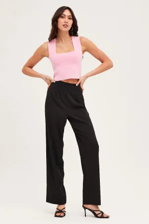 Functional fashion wear Black Wide Leg Pant
