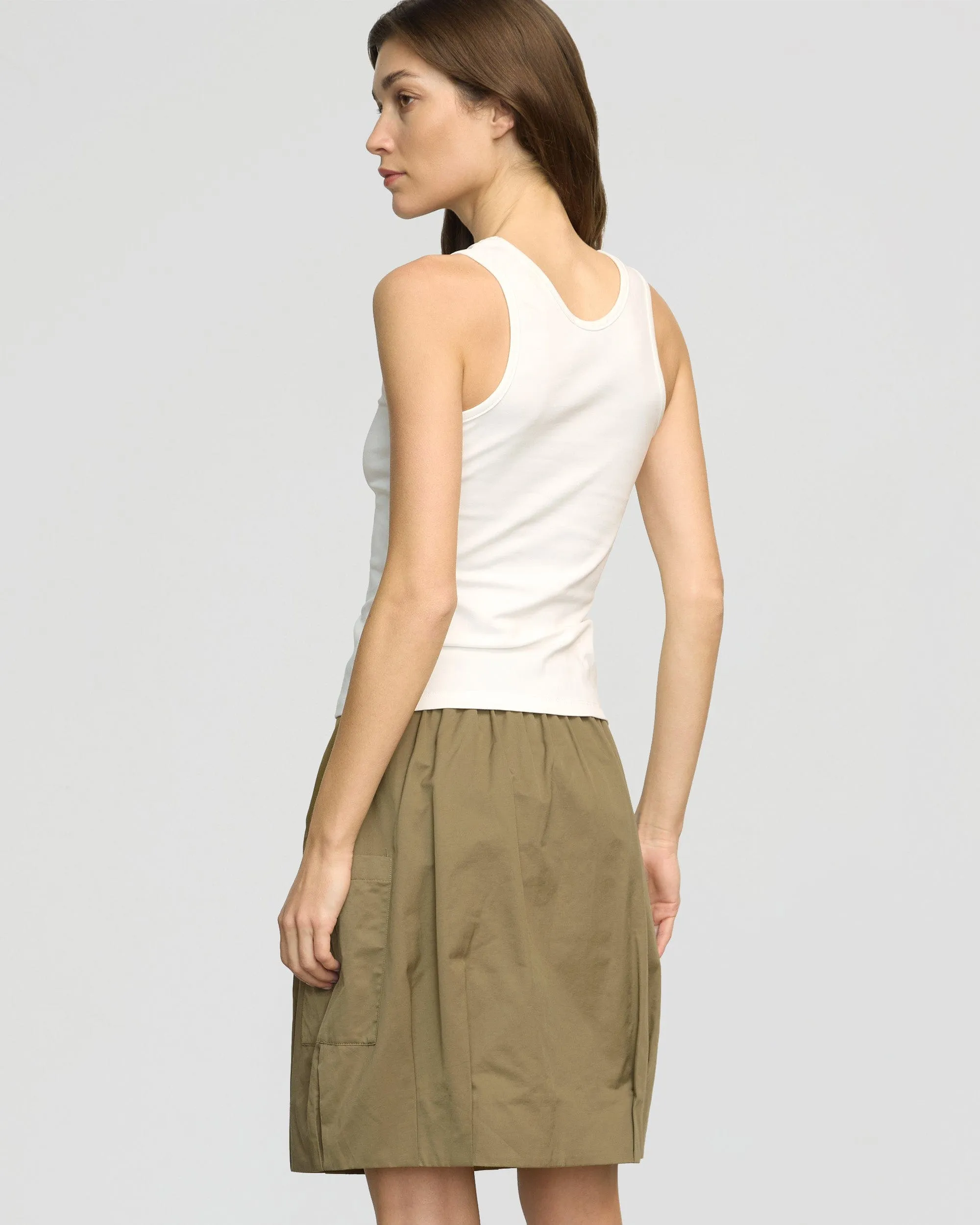 Maxi length Minimalist Trim Connie Utility Cocoon Skirt