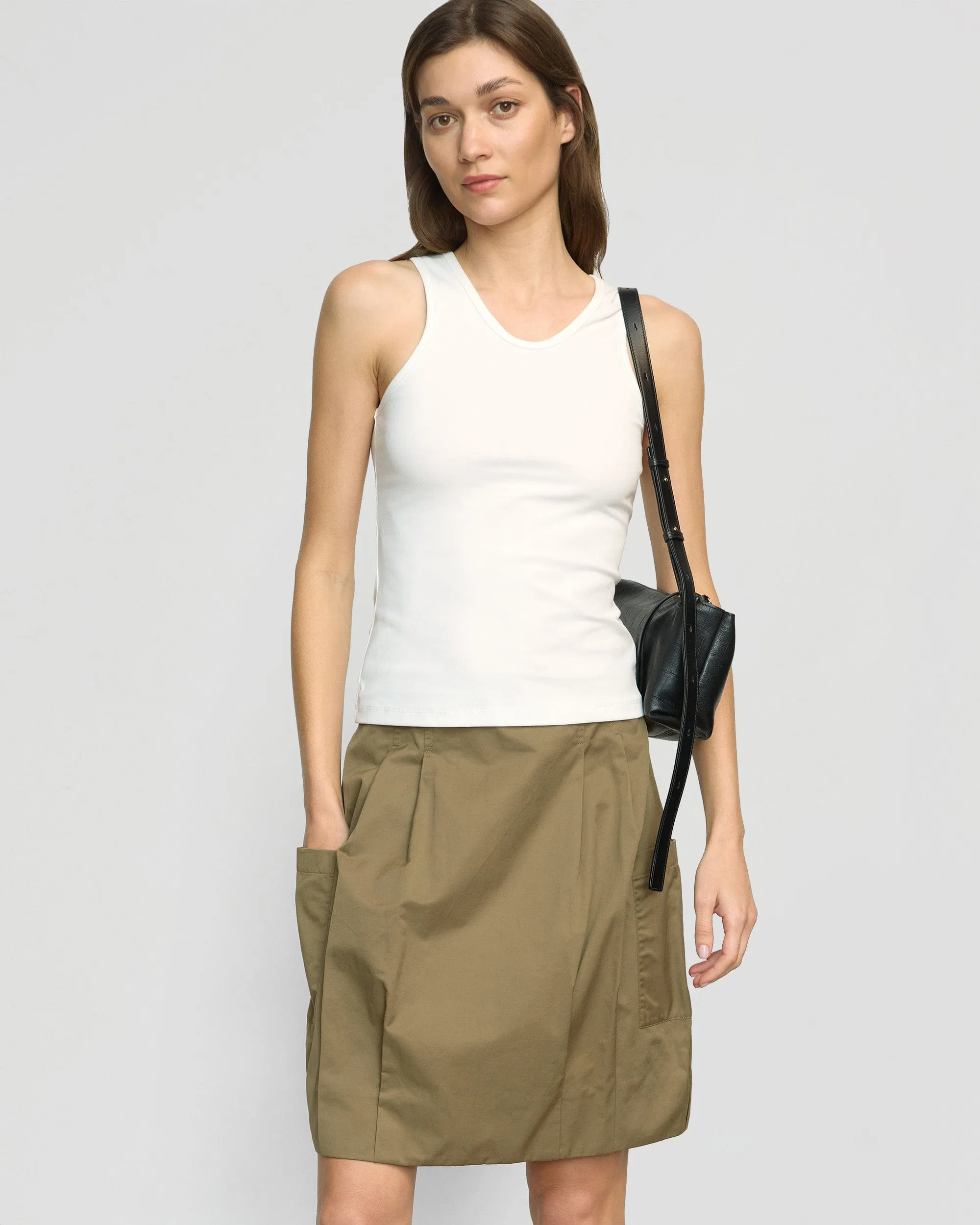 Connie Utility Cocoon Skirt Double Layered Design Comfy Look