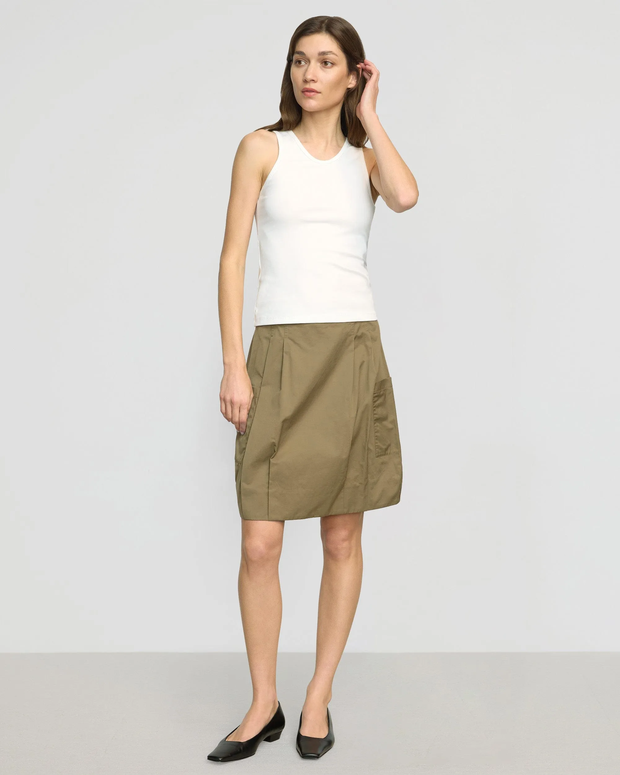 Connie Utility Cocoon Skirt Crisp Look