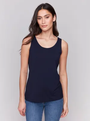 Simple Wear Reversible Bamboo Cami - Navy
