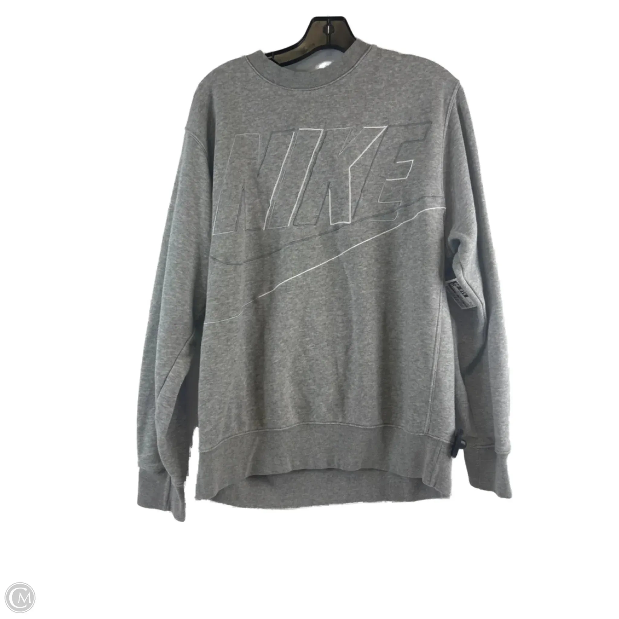 Athletic Sweatshirt Crewneck By Nike Apparel In Grey, Size: M QuickAccess Pockets Wind Glow
