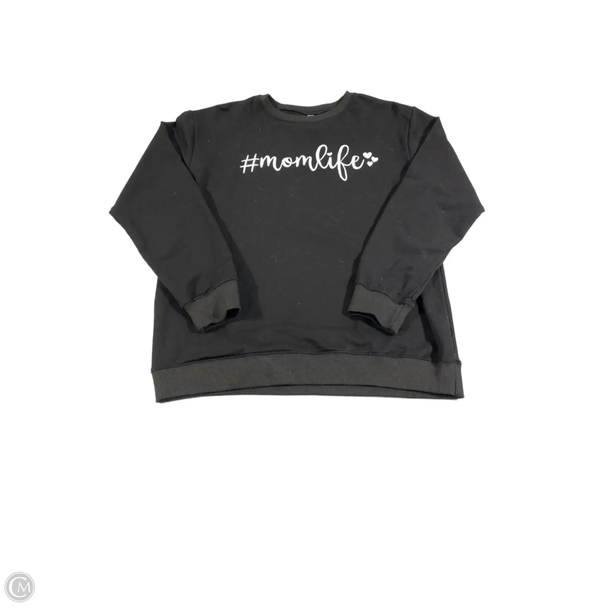 Sweatshirt Crewneck By Cme In Black, Size: S ZeroWasteProduction Classic Wear